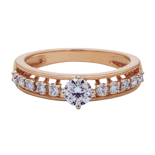 Aukera – Gilded Grace Solitaire Ring