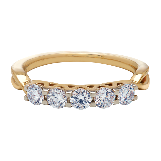 Aukera – Elara Five-Stone Diamond Band