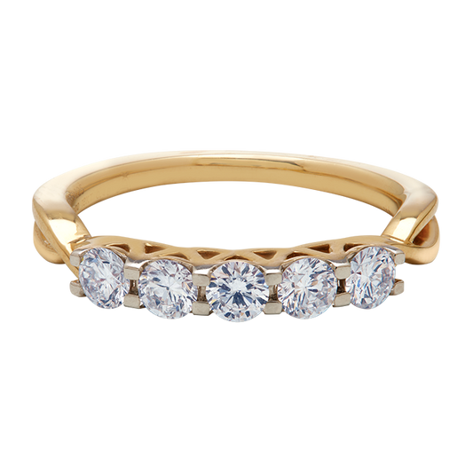Aukera – Elara Five-Stone Diamond Band