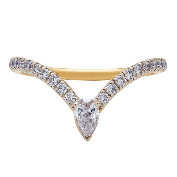 Aukera – Lumière Pear Pavé Ring