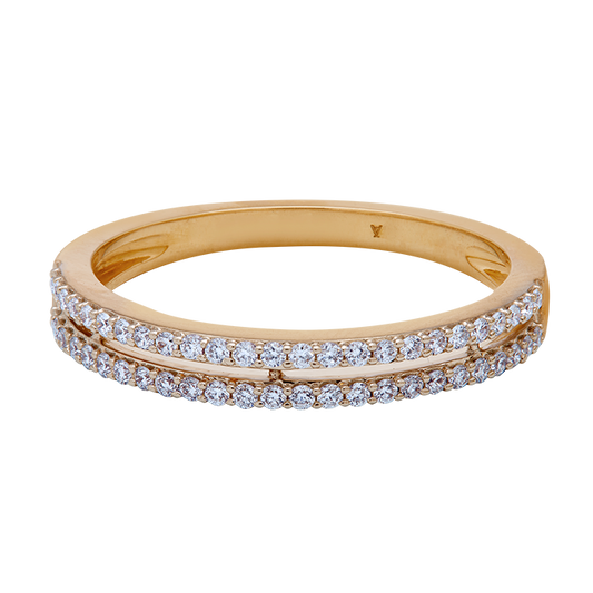 Aukera - Dual Band Pave Set Diamond Ring