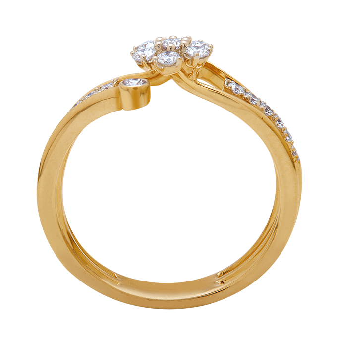 Aukera - Floral Split Shank Ring