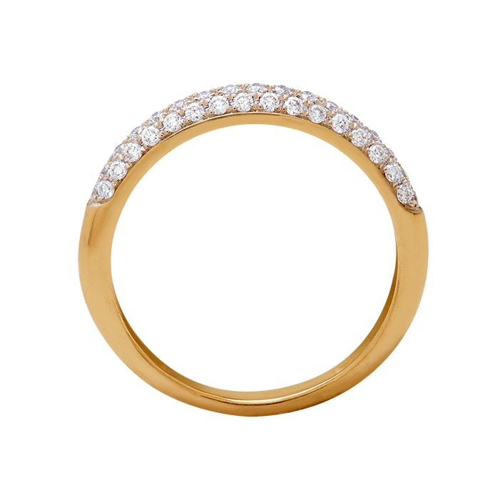 Aukera - Liora Half-Pavé Gold Band