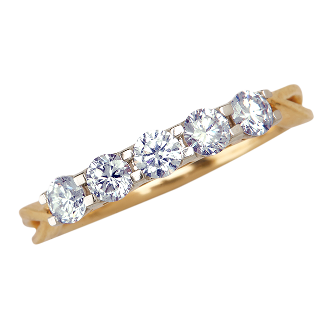 Aukera – Elara Five-Stone Diamond Band