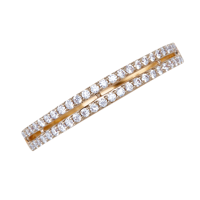 Aukera - Dual Band Pave Set Diamond Ring