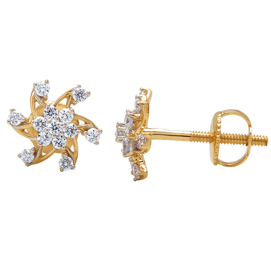 Aukera - Swivel Bloom Diamond Studs