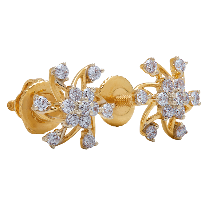 Aukera - Swivel Bloom Diamond Studs