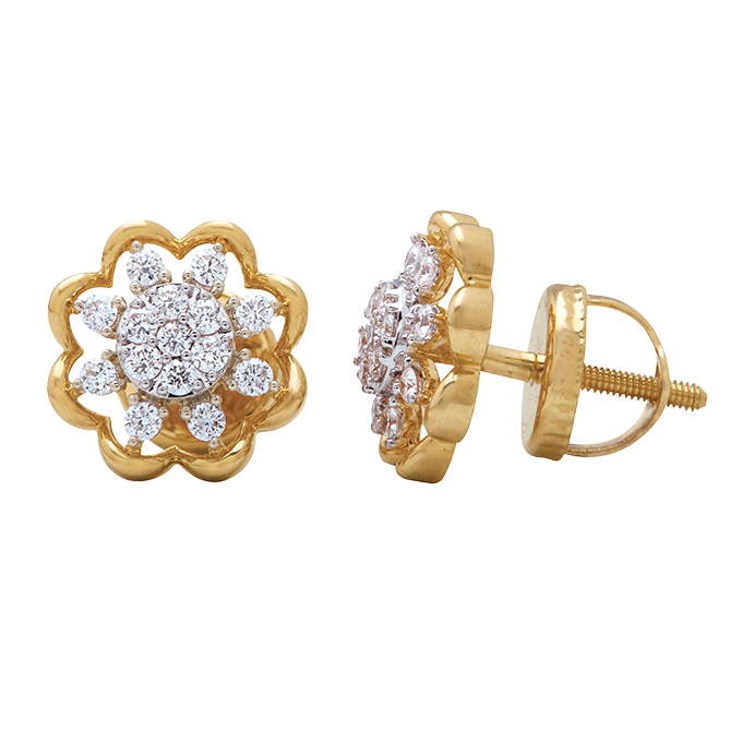 Aukera – Petal Bloom Diamond Studs