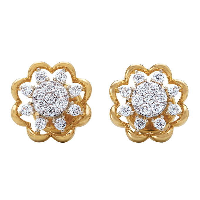 Aukera – Petal Bloom Diamond Studs