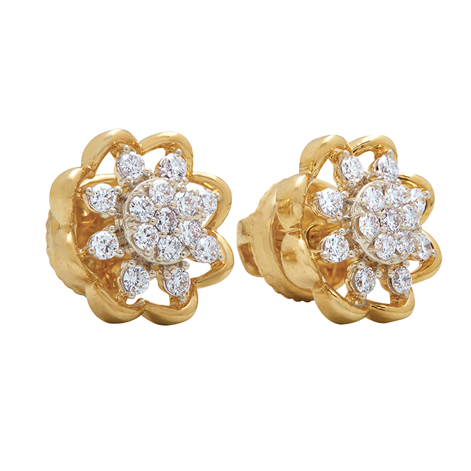 Aukera – Petal Bloom Diamond Studs