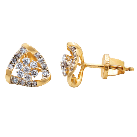 Aukera - Framed Floral Diamond Studs