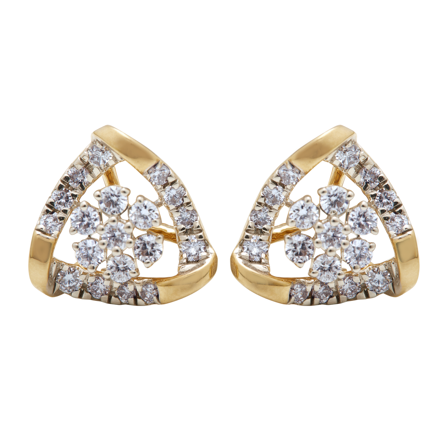 Aukera - Framed Floral Diamond Studs