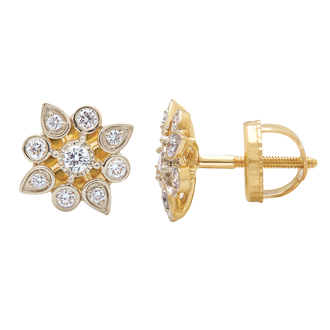 Aukera – Regal Bloom Diamond Studs