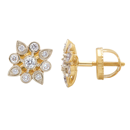 Aukera – Regal Bloom Diamond Studs