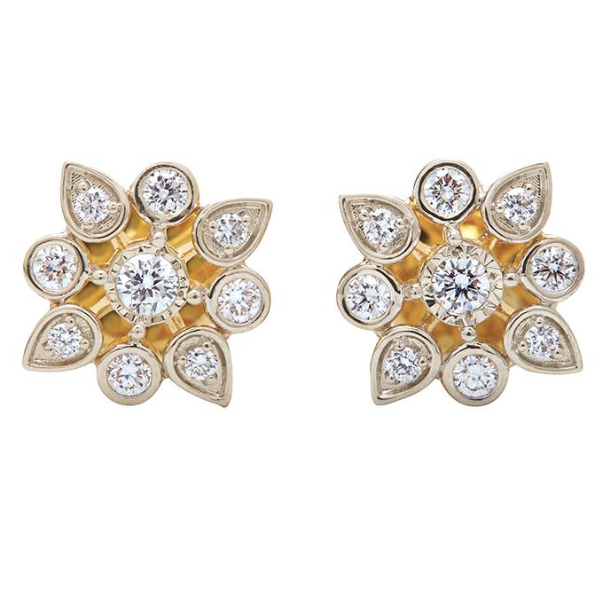 Aukera – Regal Bloom Diamond Studs