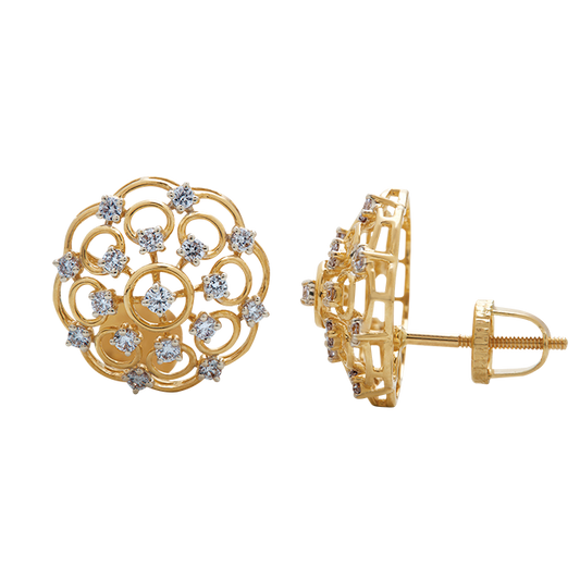 Aukera - Enchanted Lattice Diamond Earrings