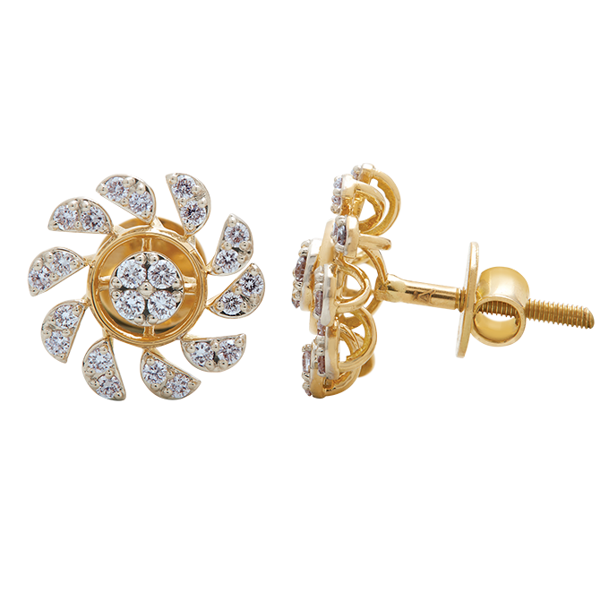 Aukera - Swivel Diamond Cluster Studs