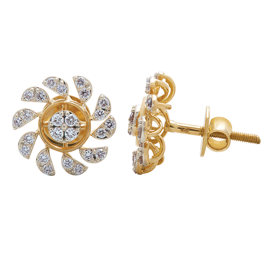 Aukera - Swivel Diamond Cluster Studs