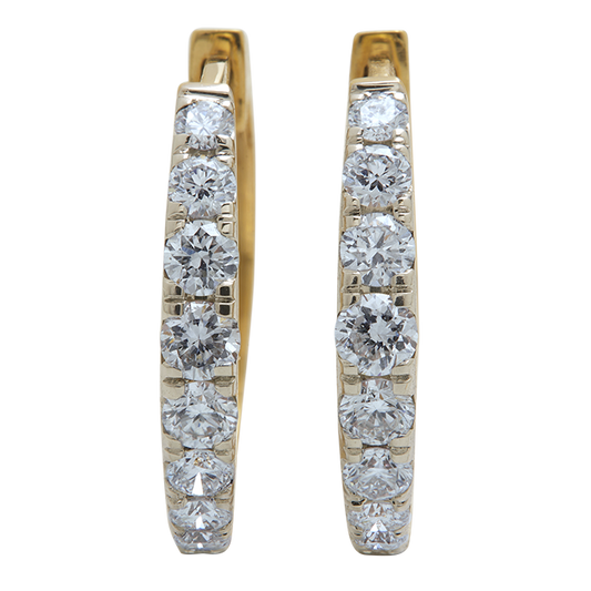 Aukera - 18K Gold Studded Hoops