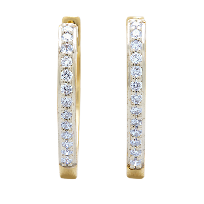 Aukera - Diamond Studded Hoops