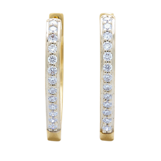 Aukera - Diamond Studded Hoops