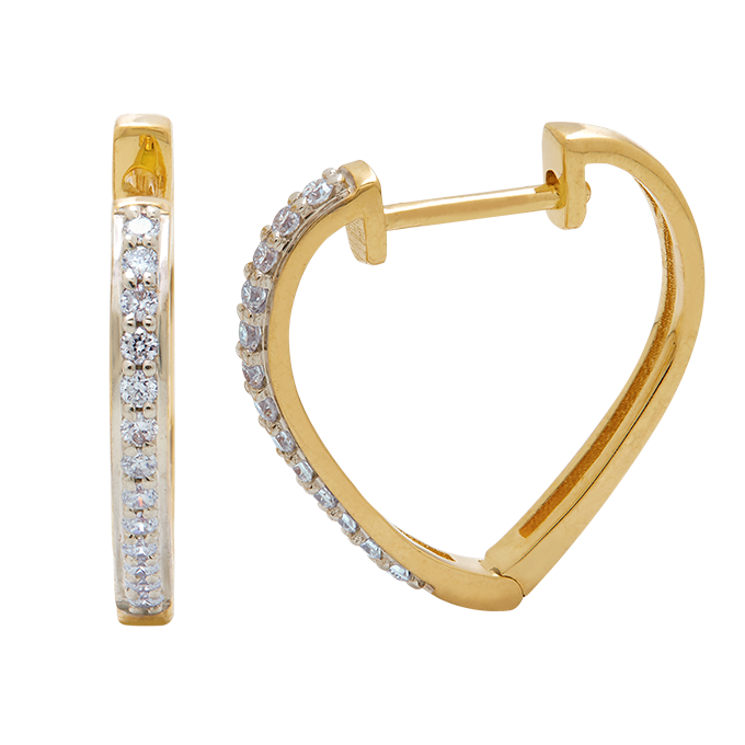 Aukera - Diamond Studded Hoops
