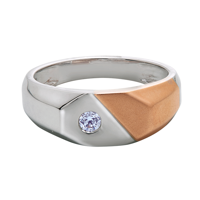 Aukera - Orion Dual-Tone Solitaire Band