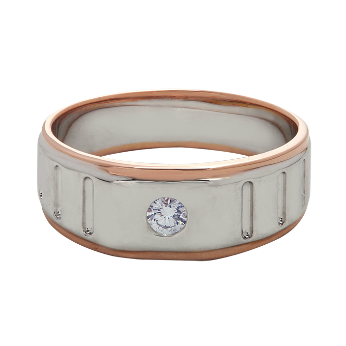 Aukera – Radiant Fusion Two-Tone Men's Diamond Ring