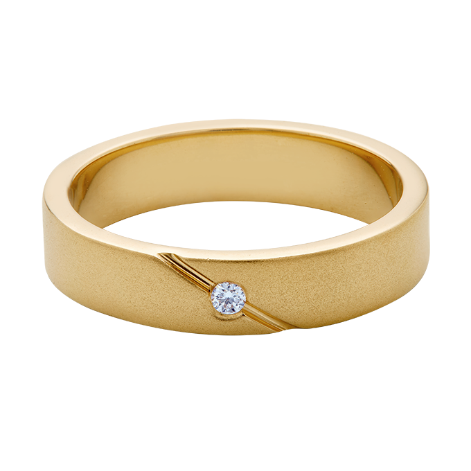 Aukera – Men's Solitaire Diamond Band