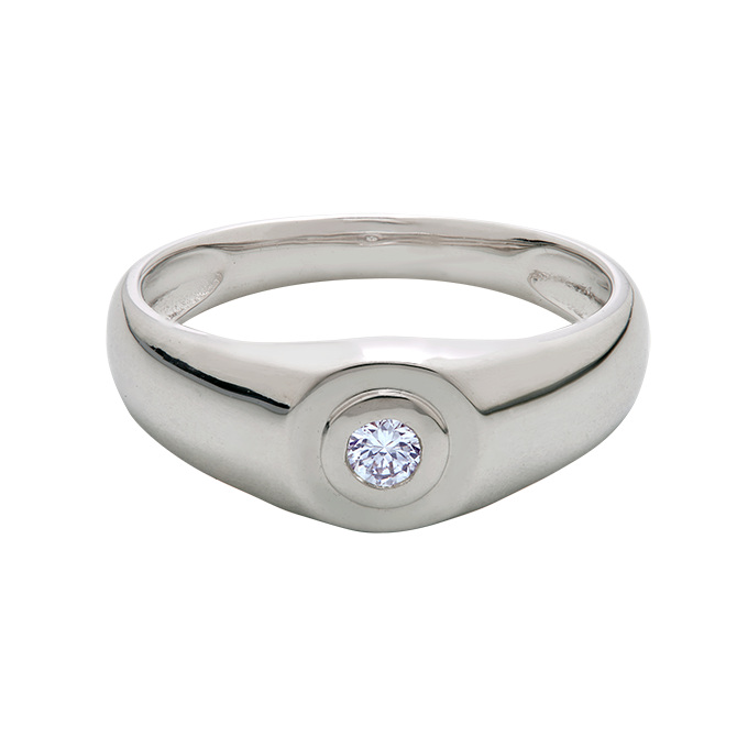 Aukera - White Gold Men's Diamond Ring
