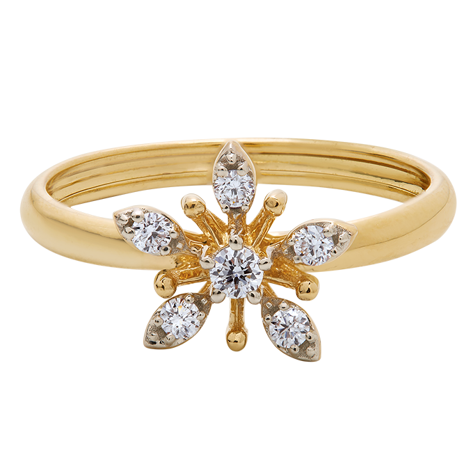 Aukera - Floral Marquise-Inspired Diamond Ring