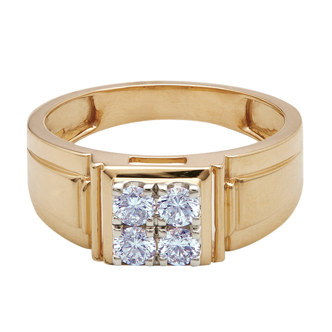 Aukera – Bold Square Illusion Diamond Band