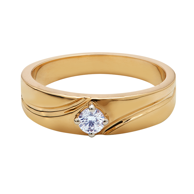 Aukera – Solaris Crest Men’s Diamond Band