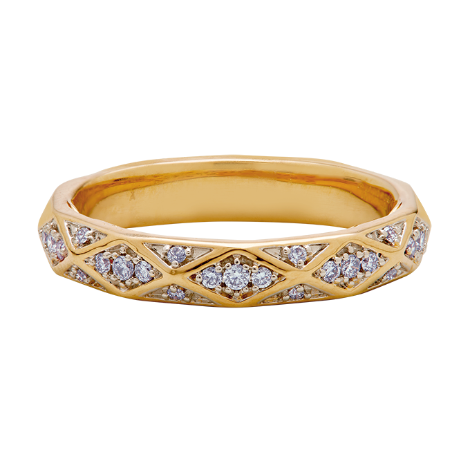 Aukera - Celestia Criss-Cross Diamond Band