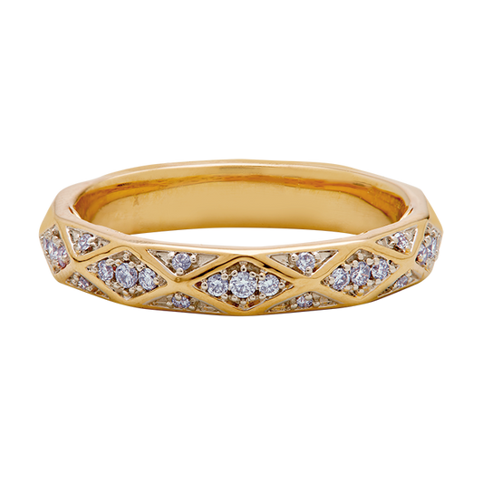 Aukera - Celestia Criss-Cross Diamond Band