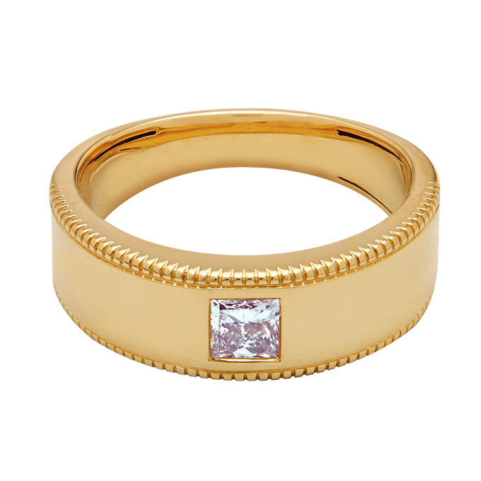 Aukera – Square Diamond Gold Ring