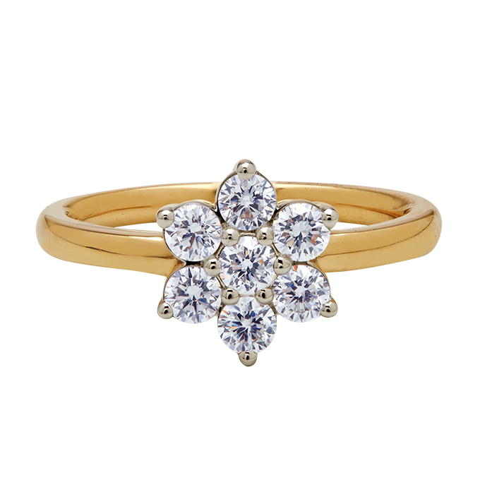 Aukera – Petal-Inspired Floral Diamond Ring