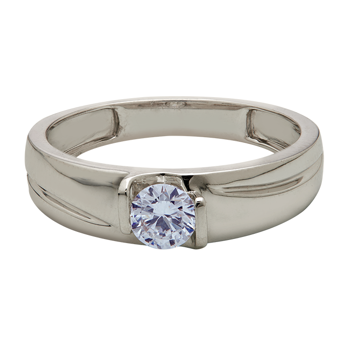 Aukera – Men's White Gold Diamond Ring