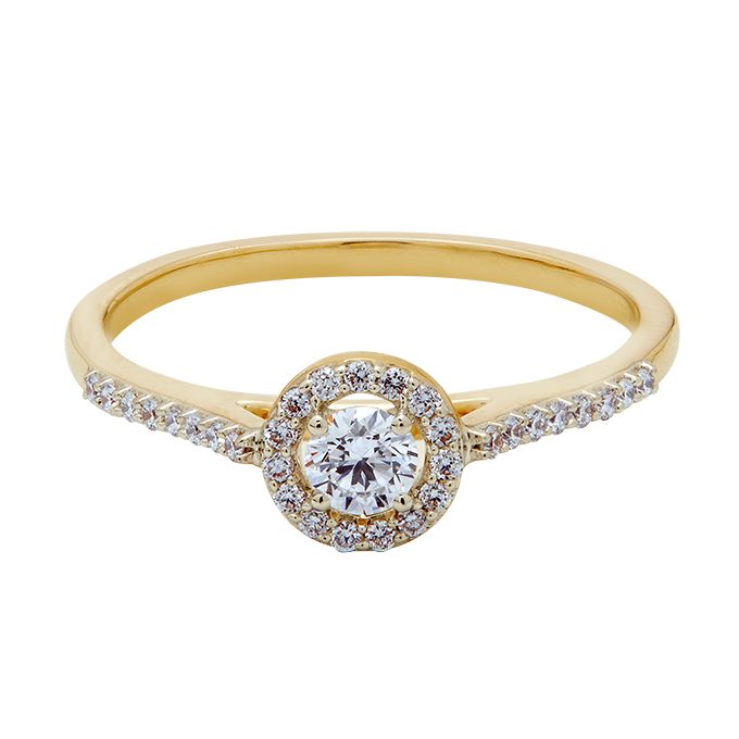 Aukera - Aurelle Halo Pavé Ring