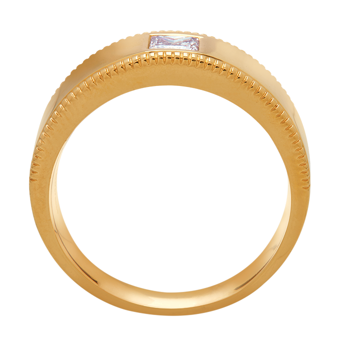 Aukera – Square Diamond Gold Ring