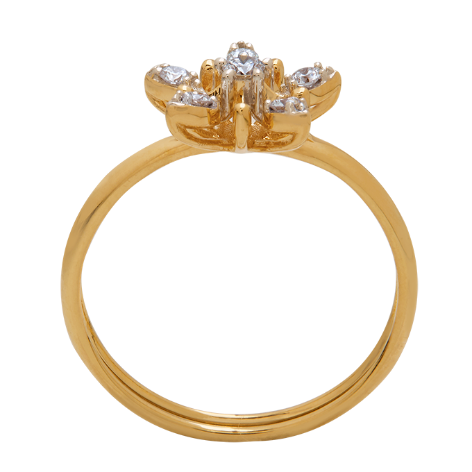 Aukera - Floral Marquise-Inspired Diamond Ring
