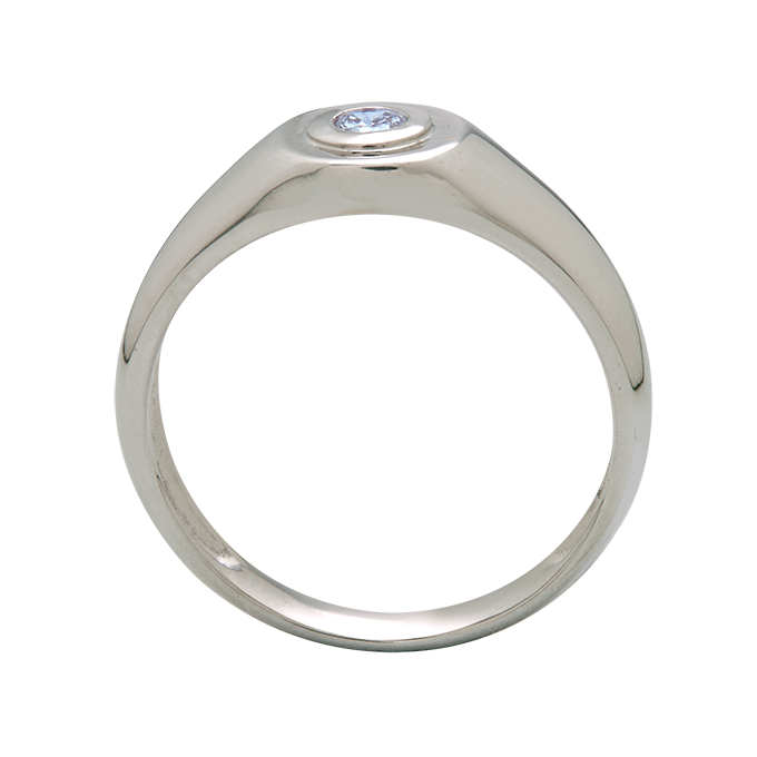 Aukera - White Gold Men's Diamond Ring