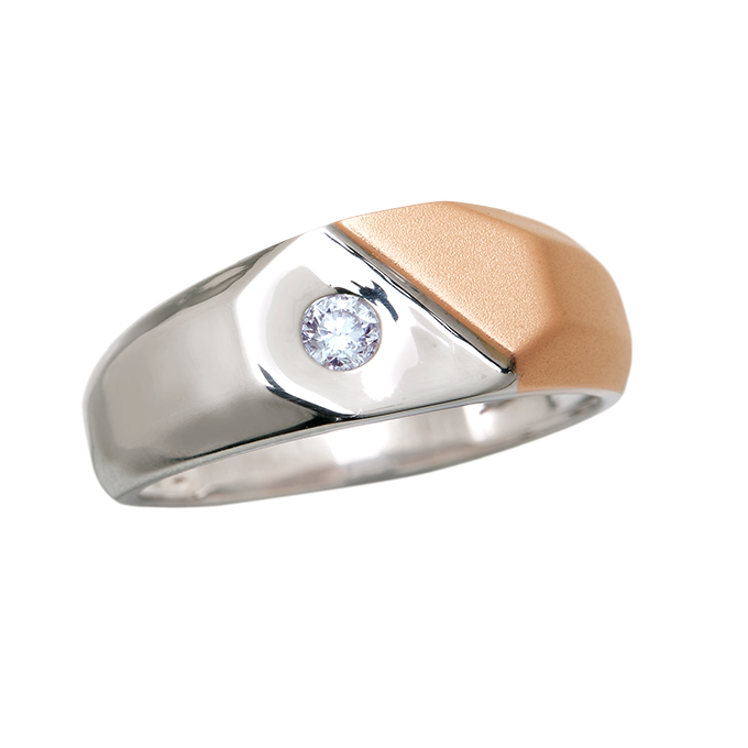 Aukera - Orion Dual-Tone Solitaire Band