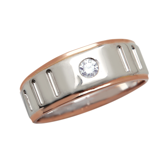 Aukera – Radiant Fusion Two-Tone Men's Diamond Ring