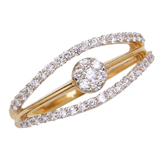 Aukera - Triple Split Diamond Ring