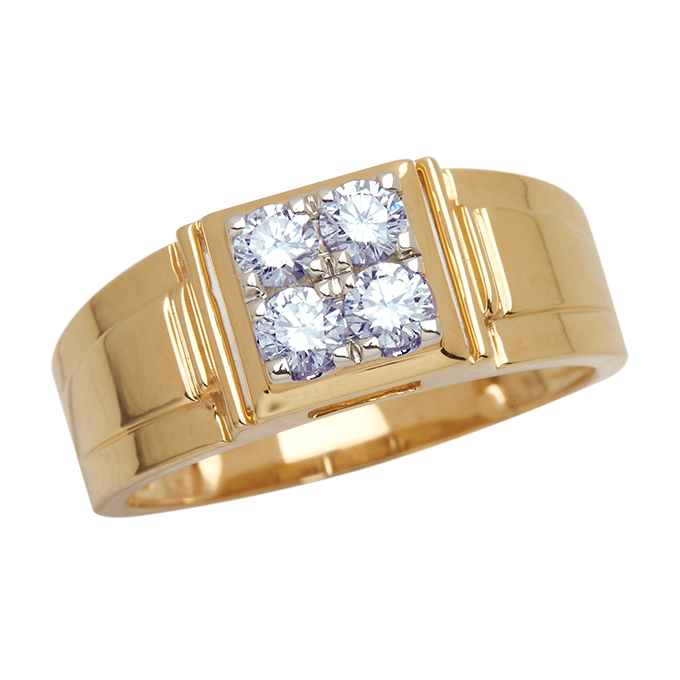 Aukera – Bold Square Illusion Diamond Band