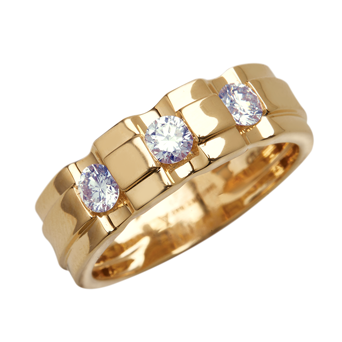 Aukera – Triple Solitaire Men’s Ring