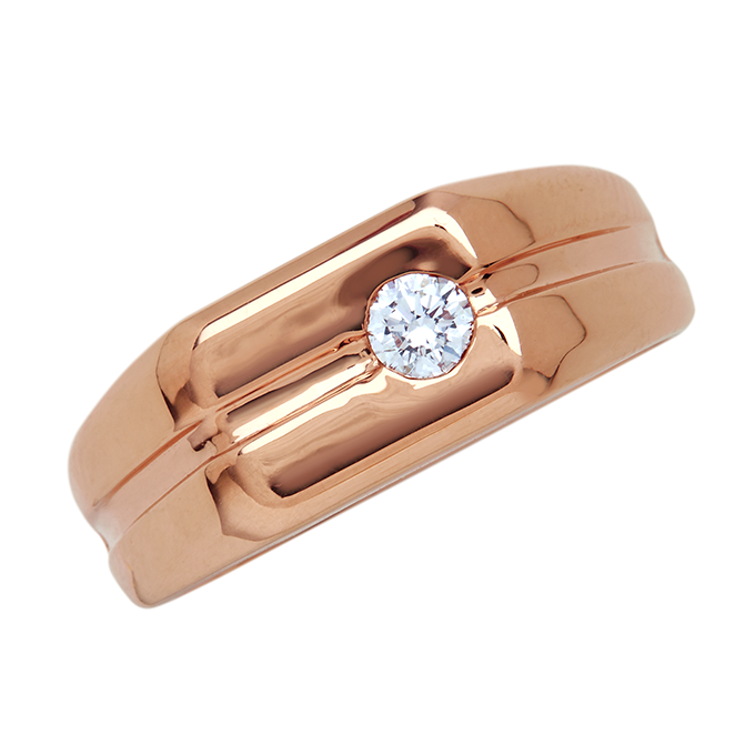 Aukera – Solaris Men's Rose Gold Ring
