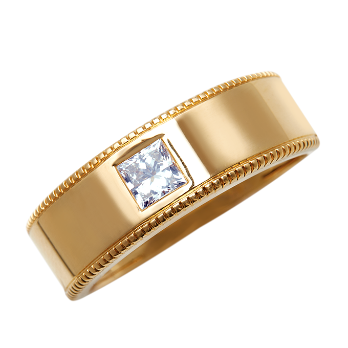 Aukera – Square Diamond Gold Ring
