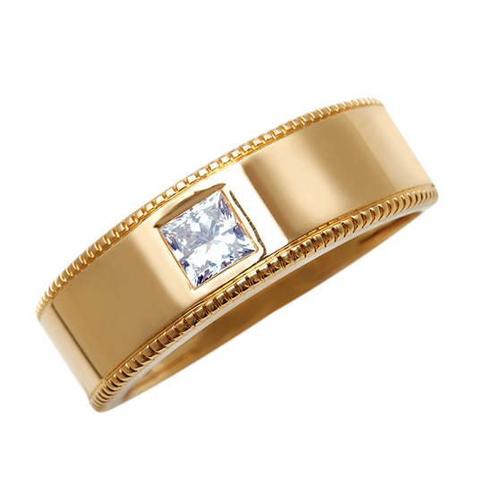 Aukera – Square Diamond Gold Ring
